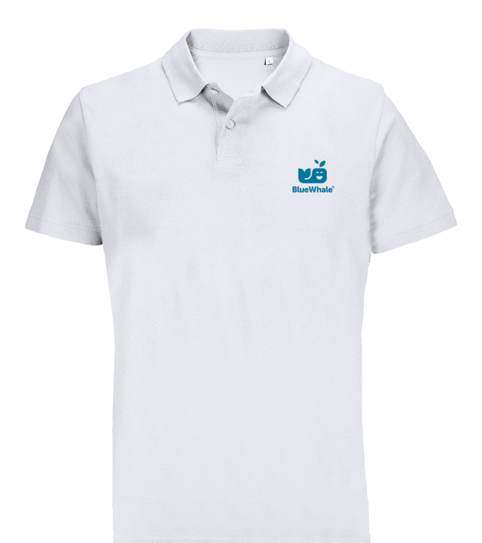 Polo homme brodé - BLANC - Broderie cœur